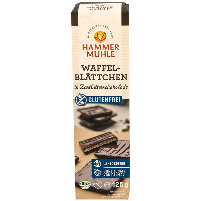 Hammermühle BIO Waffelblättchen Zartbitter
